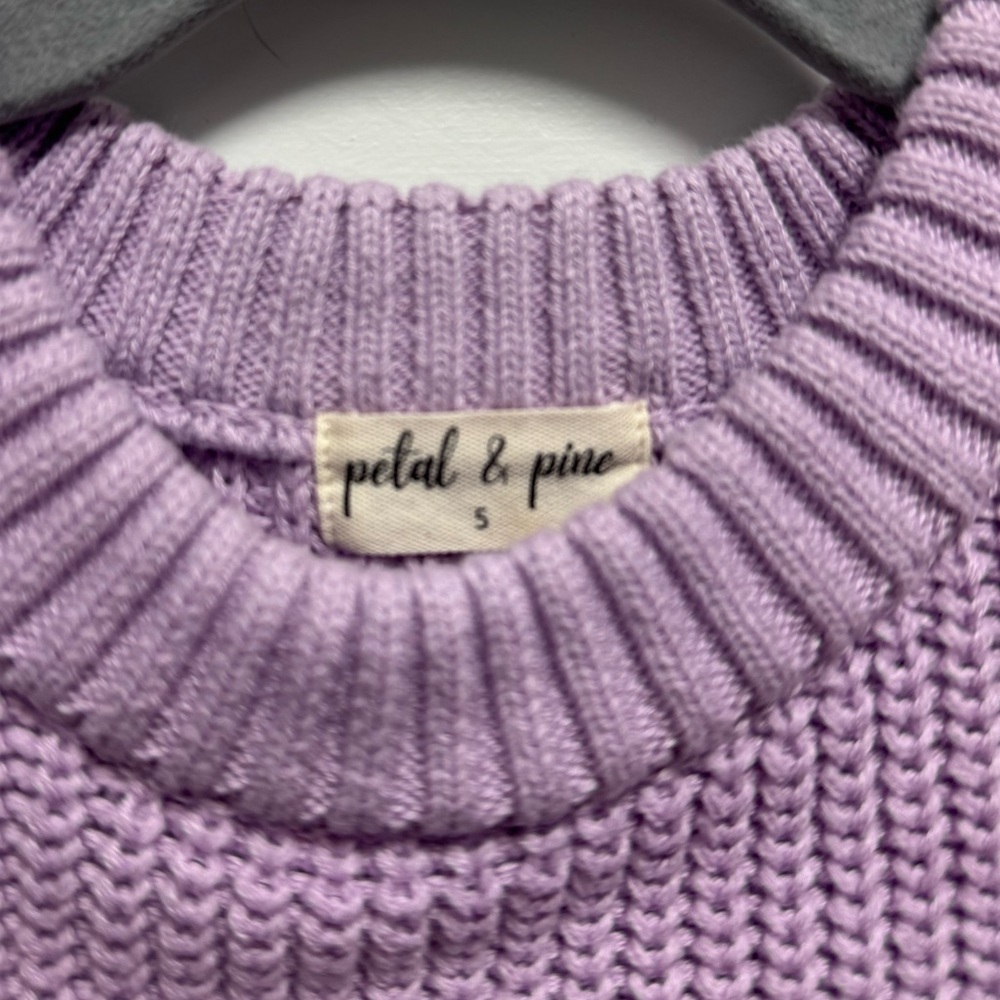 Kids Purple Sweater with Cute Ghost Design - Picture 2 of 4